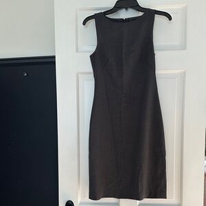 Theory Good Wool Shift Dress - Charcoal Melange